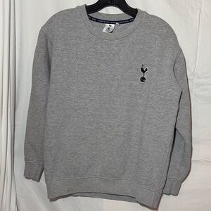 Unisex Tottenham Hotspur Gray Sweatshirt with Embroidered Emblem